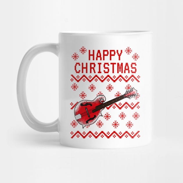 Mandolin Ugly Christmas Mandolinist Folk Musician by doodlerob